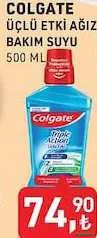 COLGATE ÜÇLÜ ETKİ AĞIZ BAKIM SUYU 500 ML COLGATE ÜÇLÜ ETKİ AĞIZ BAKIM SUYU 500 ML